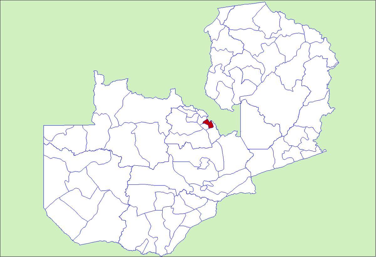 Kort af ndola Sambíu